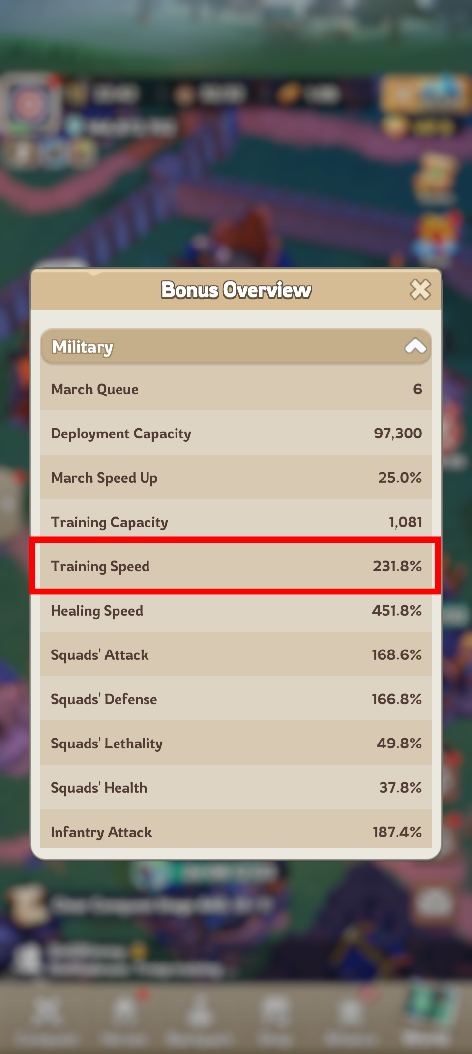Training Speed