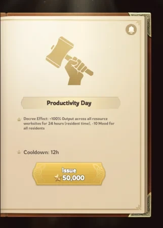 Activating the Rush Job edict