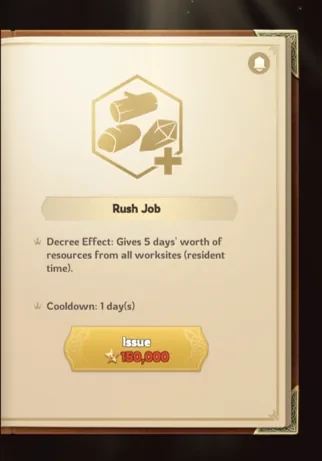 Rush Job payout with the Productivity Day buff active