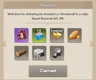 Rally join rewards, including a chance at a Thora shard